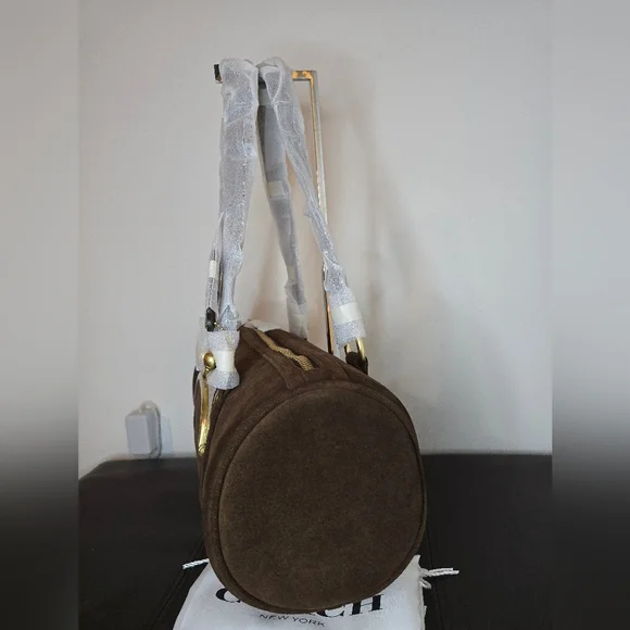 Coach Kisslock Barrel Bag In Chocolate - Picture 3 of 9